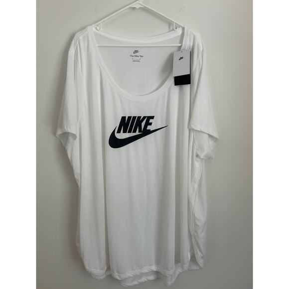 Nike Plus Futura Logo Tee T-Shirt White NWT - Size 4X - Picture 3 of 6